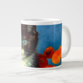 Van Gogh Tuxedo Cat Jumbo-Tasse (Vorderseite Rechts)