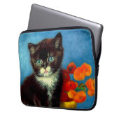 Van Gogh Tuxedo Cat Laptopschutzhülle (Vorderseite Links)
