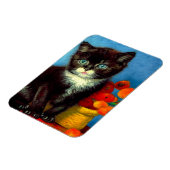 Van Gogh Tuxedo Cat Magnet (Linke Seite)