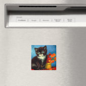Van Gogh Tuxedo Cat Magnet (In Situ (Geschirrspüler))