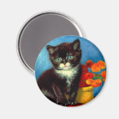 Van Gogh Tuxedo Cat Magnet (Vorderseite/Rückseite)
