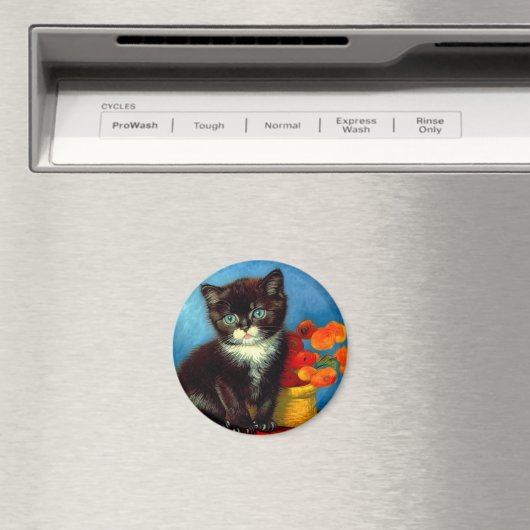 Van Gogh Tuxedo Cat Magnet (In Situ (Geschirrspüler))