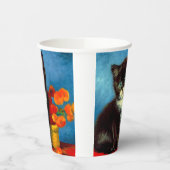 Van Gogh Tuxedo Cat Pappbecher (Links)
