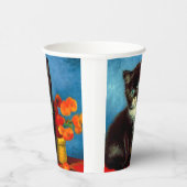 Van Gogh Tuxedo Cat Pappbecher (Rechts)