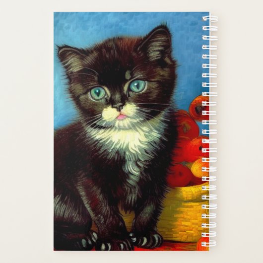 Van Gogh Tuxedo Cat Planer (Rückseite)