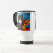 Van Gogh Tuxedo Cat Reisebecher (Vorderseite Links)
