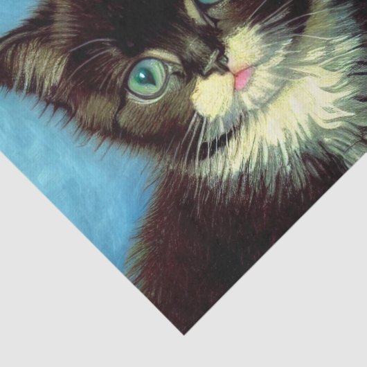 Van Gogh Tuxedo Cat Seidenpapier (Ausschnitt)