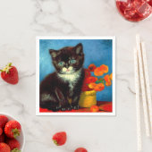 Van Gogh Tuxedo Cat Serviette (Beispiel)