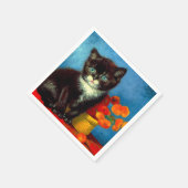 Van Gogh Tuxedo Cat Serviette (Ecke)
