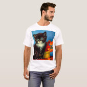 Van Gogh Tuxedo Cat T-Shirt (Vorne ganz)