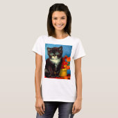 Van Gogh Tuxedo Cat T-Shirt (Vorne ganz)
