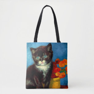 Van Gogh Tuxedo Cat Tasche