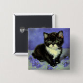 Van Gogh Tuxedo Kitten Button (Vorne & Hinten)