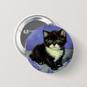 Van Gogh Tuxedo Kitten Button (Vorne & Hinten)