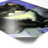 Van Gogh Tuxedo Kitten Fotodruck (Ecke)