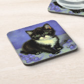 Van Gogh Tuxedo Kitten Getränkeuntersetzer (Linke Seite)