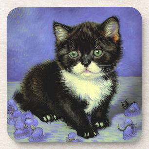 Van Gogh Tuxedo Kitten Getränkeuntersetzer