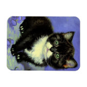 Van Gogh Tuxedo Kitten Magnet (Horizontal)
