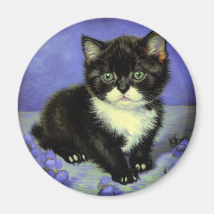 Van Gogh Tuxedo Kitten Magnet
