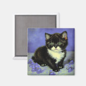 Van Gogh Tuxedo Kitten Magnet (Vorderseite/Rückseite)