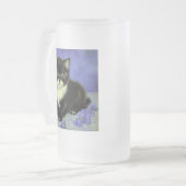 Van Gogh Tuxedo Kitten Mattglas Bierglas (Vorderseite Links)