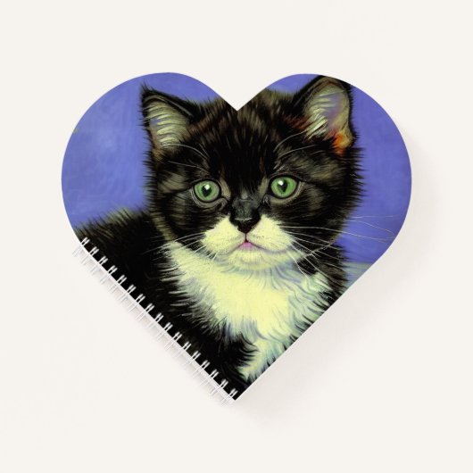 Van Gogh Tuxedo Kitten Notizblock (Vorderseite)