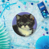 Van Gogh Tuxedo Kitten Pappteller (Party)