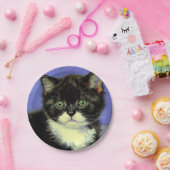 Van Gogh Tuxedo Kitten Pappteller (Party)