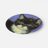 Van Gogh Tuxedo Kitten Pappteller (Schrägansicht)