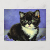 Van Gogh Tuxedo Kitten Postkarte (Vorderseite)