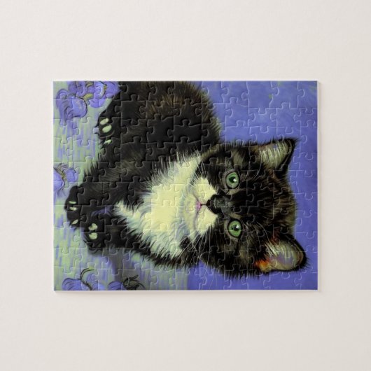 Van Gogh Tuxedo Kitten Puzzle (Horizontal)
