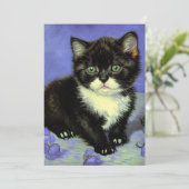 Van Gogh Tuxedo Kitten Save The Date (Stehend Vorderseite)