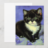 Van Gogh Tuxedo Kitten Save The Date (Vorne/Hinten)