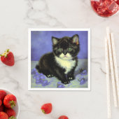 Van Gogh Tuxedo Kitten Serviette (Beispiel)