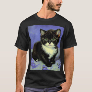 Van Gogh Tuxedo Kitten T-Shirt