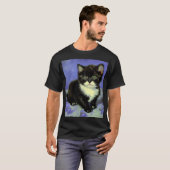 Van Gogh Tuxedo Kitten T-Shirt (Vorne ganz)