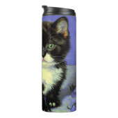 Van Gogh Tuxedo Kitten Thermosbecher (Nach rechts gedreht)