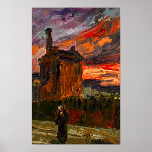 Van Gogh Twilight Before the Storm Montmartre Poster (Vorne)