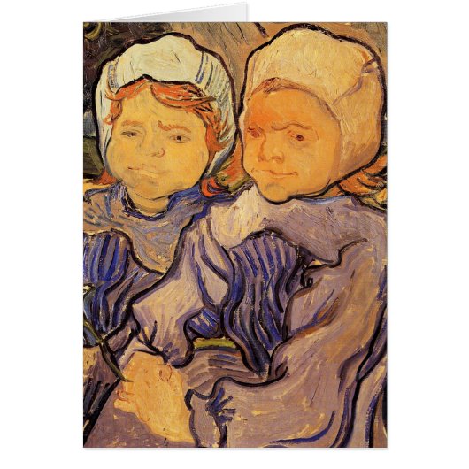 Van Gogh, Two Children, Vintager Impressionismus A (Vorne)