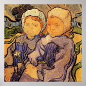 Van Gogh, Two Children, Vintager Impressionismus A Poster (Vorne)