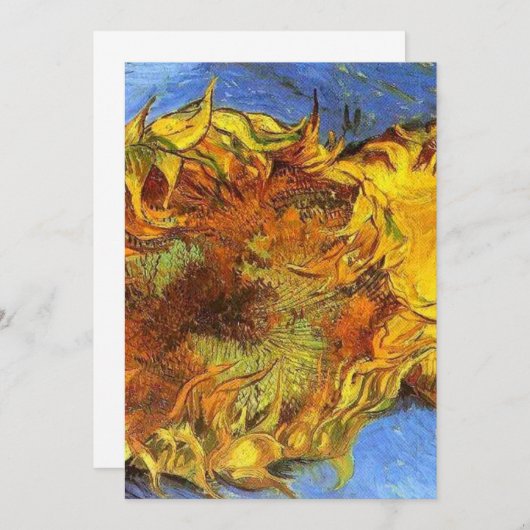 Van Gogh Two Cut Sunflowers 1887 Einladung (Vorne/Hinten)