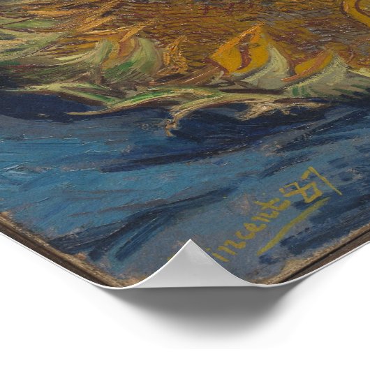 Van Gogh Two Sunflowers Original Art Masterpiece  Poster (Ecke)