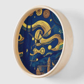Van Gogh Uhren, AI-generierte Starry Night Uhr (Winkel)
