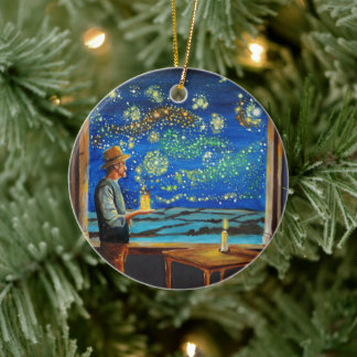 Van Gogh und die sternigen Nachtfechten Keramik Ornament
