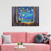 Van Gogh und die sternigen Nachtfechten Leinwanddruck (Insitu (Wohnzimmer))