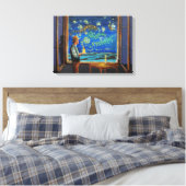 Van Gogh und die sternigen Nachtfechten Leinwanddruck (Insitu (Schlafzimmer))