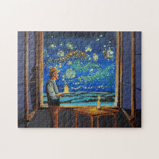 Van Gogh und die sternigen Nachtfechten Puzzle (Horizontal)
