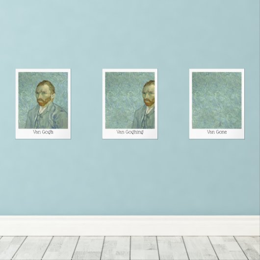 Van Gogh Van Goghing Van Gone Masterpiece Spaß Bilderwand Sets (Holzboden)