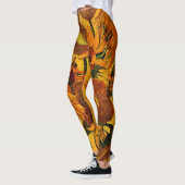 Van Gogh - Vase mit 15 Sonnenblumen Leggings (Links)