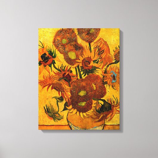 Van Gogh - Vase mit 15 Sonnenblumen Leinwanddruck (Vorderseite)